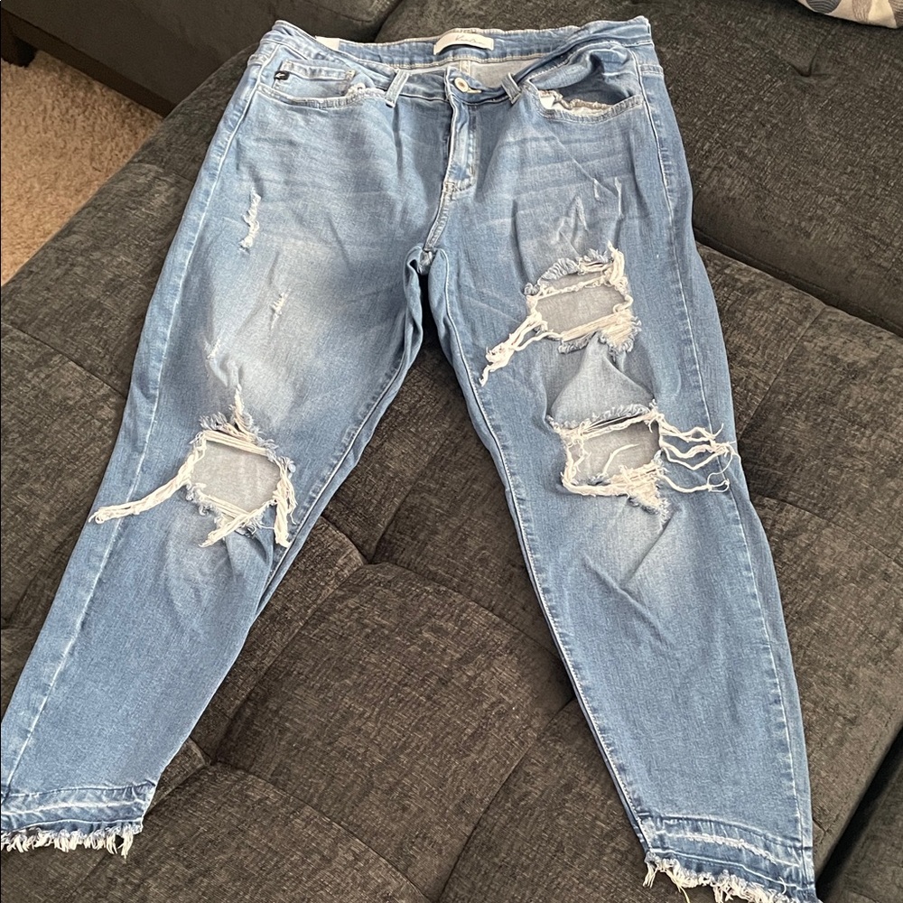 KanCan Light Blue Ripped Skinny Jeans